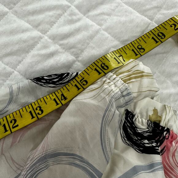 WALTER Womens Dress 4 Off Shouder Abstract Artsy Cotton Silk Summer Coastal - Picture 11 of 11